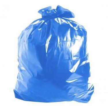 Imagem de Saco de Lixo 100 Litros para Coleta Seletiva Pacote com 100 Unidades Azul Higipack