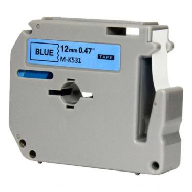 Imagem de Fita Compativel Para Brother Rotuladora M-k531t 12mm Azul Az Azul
