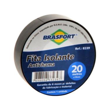 Imagem de Fita Isolante Antichama Preta 19mm X 20m Brasfort -10