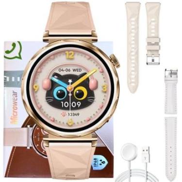 Imagem de Relógio Inteligente GT5 Mini Smartwatch Feminino Delicado 41mm Gps Nfc Responde Whatsss...