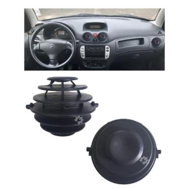 Imagem de Difusor Ar Central Lateral Preto Globinho Citroen C3 2011 2013