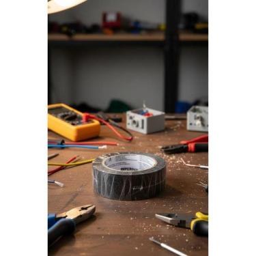 Imagem de 2x Fita Isolante Preta 18mm x 20m Lisa - Kit 10 Pçs - Congratulations 