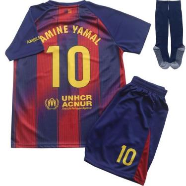 Imagem de Conjunto Infantil de Camisa, Shorts e Meias de Futebol CEKFAX Azul-Mar