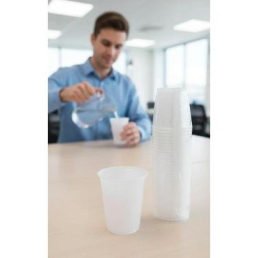 Imagem de Copo Descartável Água 200ml Transparente 500un - Praticidade - Congrat
