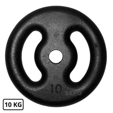 Imagem de Anilha de Ferro Fundido Pintada 10 Kg Preto-Unissex