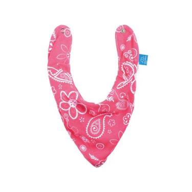 Imagem de Babador Bandana Flores Fecho Botão - Multikids Baby