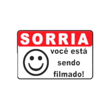 Imagem de Placas de sinalização sorria você está sendo filmado pvc - Uriarte