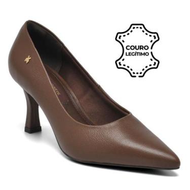 Imagem de Sapato Scarpin Feminino Salto Carretel Via Marte 3, Mascavo, 36
