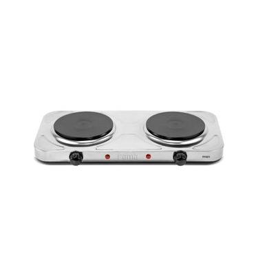 Imagem de Fogão Elétrico Portátil 2 Bocas Britânia FFG01 Mesa Inox Prata 220V