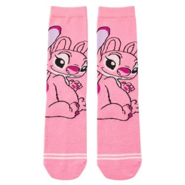 Imagem de Meia Infantil Menina Lupo 02487-001 Disney Angel, Rosa, Rosa claro, 24