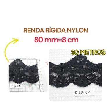 Imagem de Renda Rígida Poliamida 20mm 37mm 50mm 100mm Várias larguras Nylon RNyl