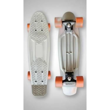 Imagem de Skate Mini Cruiser 22 Pol Prateado com Trucks Alumínio - Congratulatio