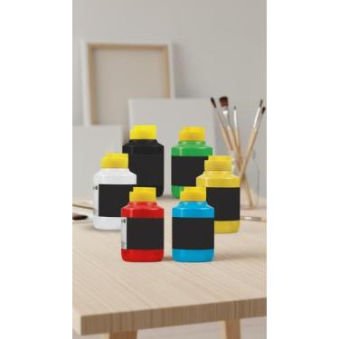 Imagem de Kit Tinta Guache Tempera 6 Cores 250ml Infantil - Congratulations Stor