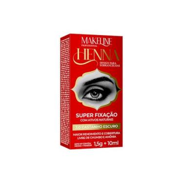 Imagem de Henna para Sobrancelhas Makeline 1,5g - Castanho Escuro 3.0