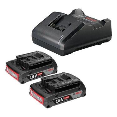 Imagem de 2 Baterias Gba 18v 2ah Carregador Rápido Gal Bivolt Bosch