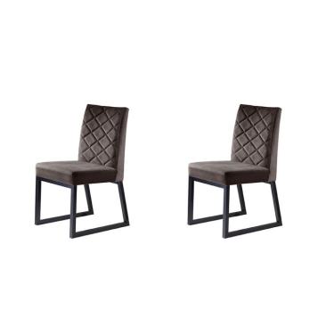 Imagem de Conjunto com 2 Cadeiras Paris V Marrom Escuro 98 cm