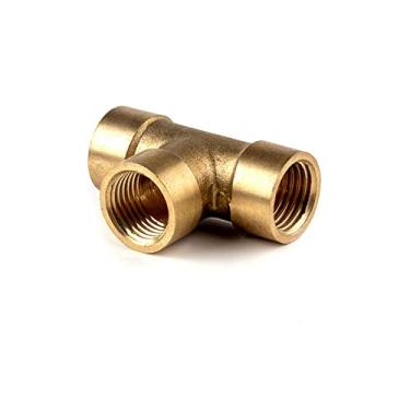 Imagem de 1/8 '1/4' 3/8 '1/2' 3/4 'Rosca macho/fêmea tipo L em forma de T pneumática/encanamento Adaptador de tubo de latão água óleo gás, 1/2 "