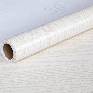 Imagem de WSWJDW Papel de parede de madeira impermeável adesivos de parede autoadesivos para portas de gabinete Adesivo decorativo para móveis modernos de mesa, 8,60 cm x 2 m (engrossar)