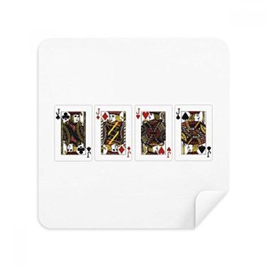 Imagem de Heart Spade Diamond Club J Pano de limpeza de tela tecido de camurça pacote com 2