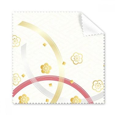 Imagem de White Sakura Pano de limpeza com estampa de flores geométricas, 5 peças