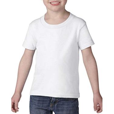 Imagem de Camiseta infantil de algodão pesado 5100P, Branco, 5T