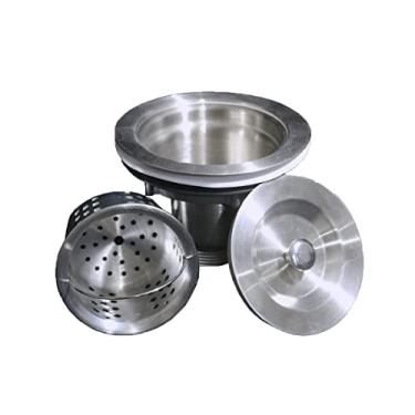 Imagem de Valvula Pia Cozinha Inox Americana 4.1/2 Cesto Removivel