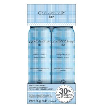 Imagem de Kit Desodorante Aerosol Giovanna Baby Blue Com 2 Unidades
