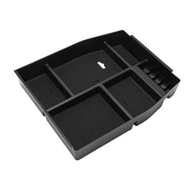 Imagem de Bandeja do console central, 5 slots, resistente ao desgaste e resistente a arranhões, caixa de armazenamento do apoio de braço para acessórios internos do carro