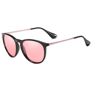 Imagem de Óculos de sol polarizados vintage para mulheres homens proteção UV400 óculos de sol fashion tendência clássico unissex polarizado óculos de sol, C, One Size
