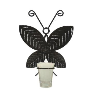 Imagem de Borboleta M 21 Cm Parede Porta Vela Branca Arandela