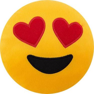 Imagem de Almofada De Emoji Pelúcia 45cm Com Enchimento Apaixonado - Mi Amore