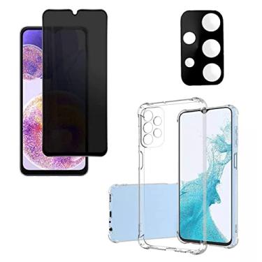 Imagem de Kit Capa Anti Impacto + Pelicula Privacidade + Pelicula Câmera Compatível Samsung A23 (Galaxy A23)