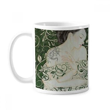 Imagem de Beauty Vine Caneca estilo chinês aquarela cerâmica xícara de café porcelana louça