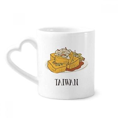Imagem de Caneca de café de cerâmica com tofu taiwan com cheiro de cobra, copo de coração de vidro