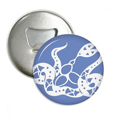 Imagem de Ano de cobra animal China Zodíaco abridor de garrafas ímã de geladeira emblema multifuncional