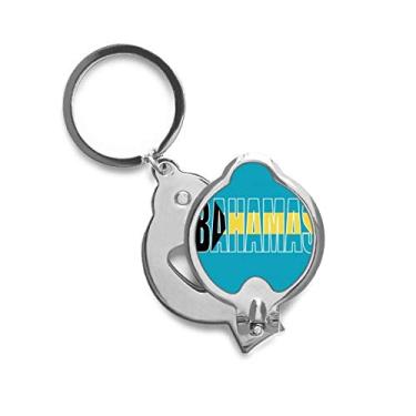 Imagem de Cortador de unhas com nome da bandeira do país das Bahamas Tesoura cortador de aço inoxidável