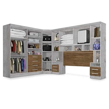 Imagem de Dormitório Modulado Georgia JA Avelã/Jequitibá Para Cama Box 1,38M Casal