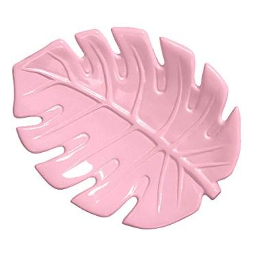 Imagem de Centro De Mesa Folha Peq. Ceramicas Pegorin Rosa Confete