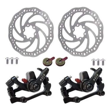 Imagem de Kit Freio A Disco Bicicleta Com Pastilhas E Parafusos - Paco