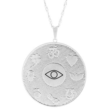 Imagem de Colar Mandala Boas Vibrações 34mm - Sunshine Cristais Cor:Prata