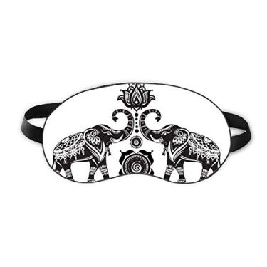 Imagem de Paint Elephant Friend Two Happy Sleep Eye Shield Capa para sombra noturna macia