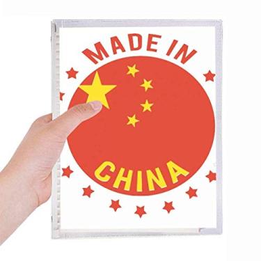 Imagem de Caderno chinês feito na China, estrelas, vermelho, amarelo, chinês, folhas soltas, diário recarregável, papelaria