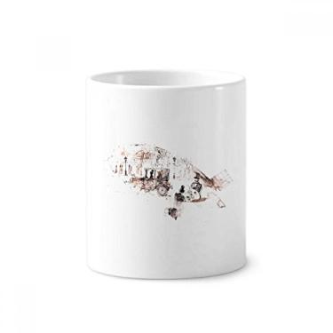 Imagem de British Architecture Suporte de caneta de aquarela para carro vintage com suporte de cerâmica