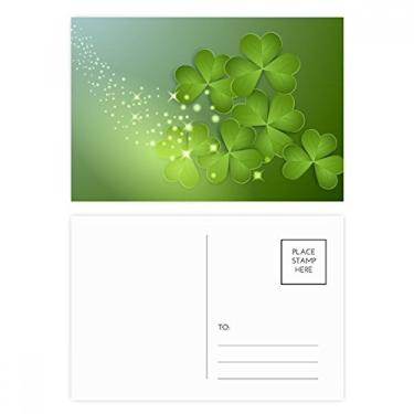 Imagem de Four Leaf Star Ireland St.Patrick's Day Conjunto de cartões postais de aniversário Cartão de agradecimento Lado de correio 20 peças