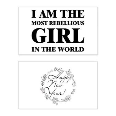 Imagem de Cartão de felicitações I Am The Rebellious Girl Ano Novo Festival Bless Message Present