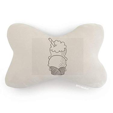 Imagem de DIYthinker Almofada de apoio de cabeça para decoração de pescoço com acabamento de carro e biscoitos pretos