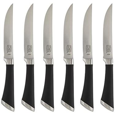 Imagem de Chicago Cutlery Conjunto de facas para bife Fusion premium forjadas com 6 peças, alças acolchoadas com lâminas de aço inoxidável, resiste a manchas, ferrugem e fiapos, facas de cozinha