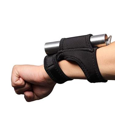 Imagem de Coldre de lanterna de pulso, suporte de montagem de braço de tocha de mergulho ajustável para 25-30mm lanterna caça subaquática