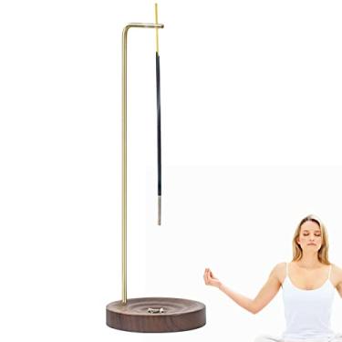 Imagem de Porta Incenso Madeira | Pauzinhos invertidos Suporte para incenso madeira,Design feito à mão para templo, spa, cachá, igreja, sala meditação, estúdio ioga Canian