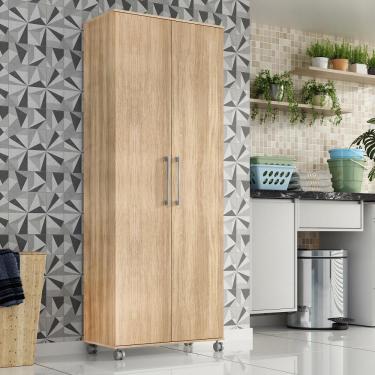 Imagem de Armario Lavanderia Manuela 2 Pts 1,80m Com Rodinhas